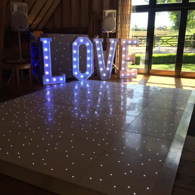 Dance floor with small lights