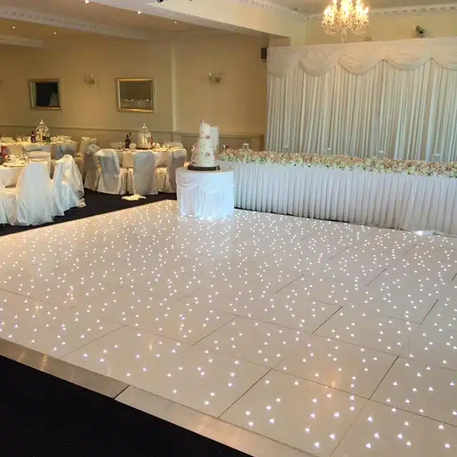 Dance floor with white flooring