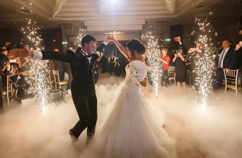 Dry ice at wedding