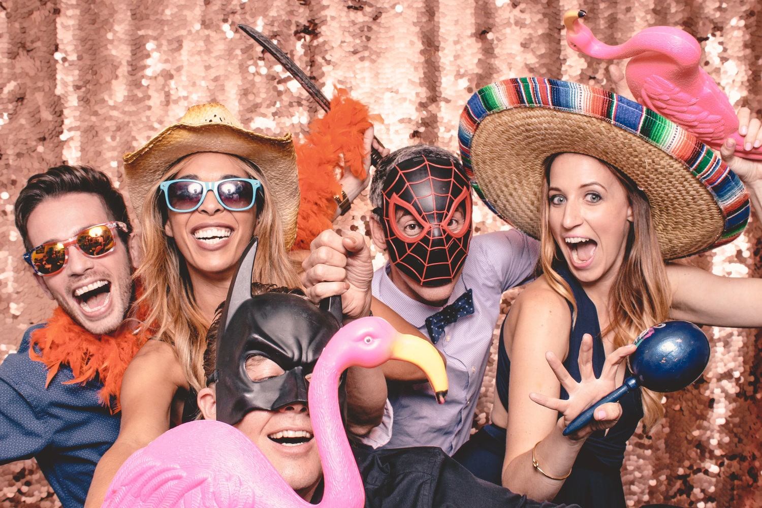 Photo booth with party props