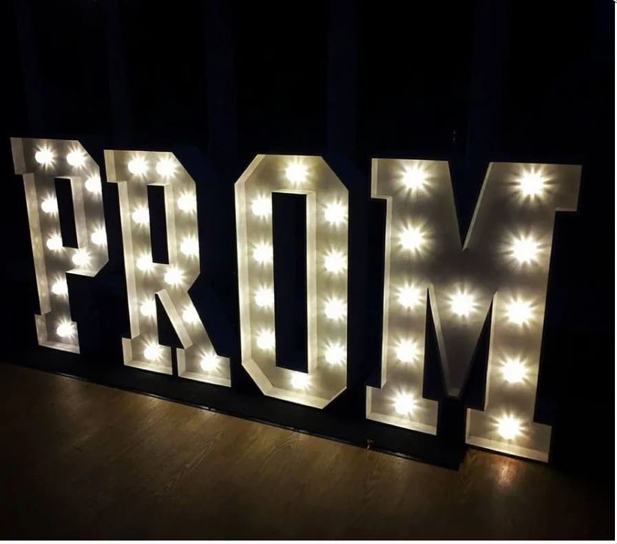 Prom light up letters